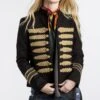 Womens Military Black Parade Jacket