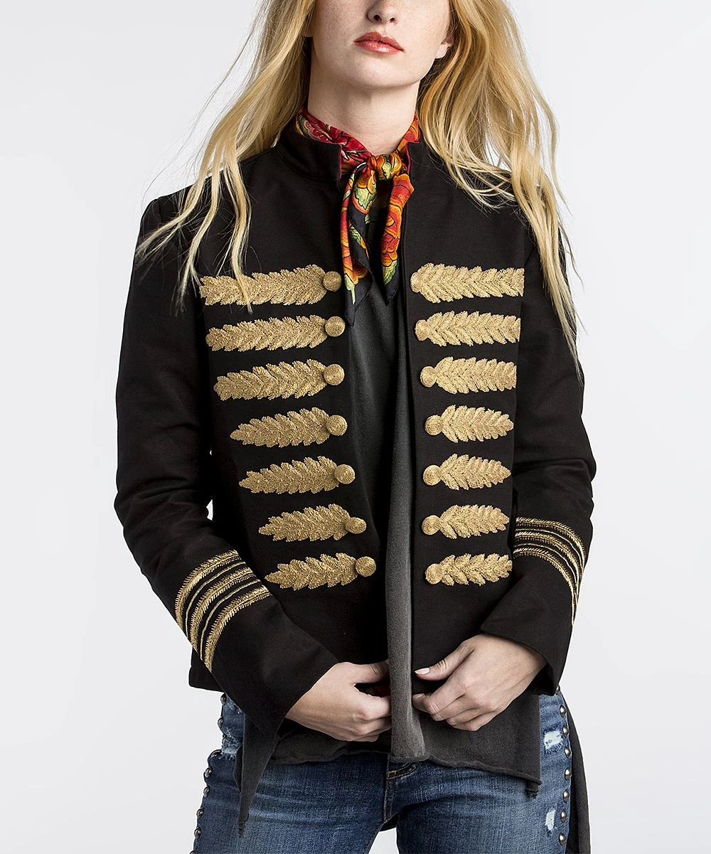 Womens Military Black Parade Jacket 3 Womens Military Black Parade Jacket