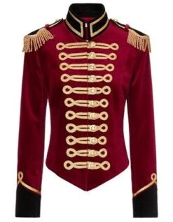 Womens Military Vintage Red Parade Jacket