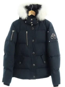 Women’s Moose Knuckles Navy Blue Parka Military Jacket