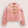 Women’s Pink Cotton Party Military Parade Jacket