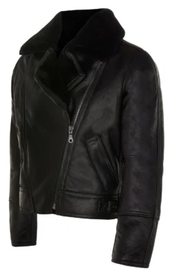 Women’s Ramsey Warmer B3 Black Sheepskin Flying Jacket -Us Military Jacket Womens Ramsey Warmer B3 Sheepskin Flying Jacket