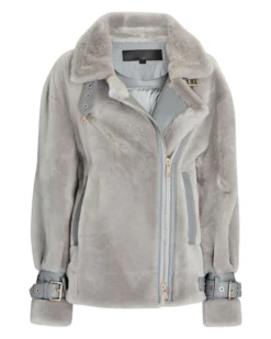 Women’s Shearling Puffer Aviator Jacket