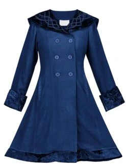 Women’s Swing Blue Wool Pea Coat