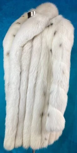 Women’s Winter Fluffy Real Fox Fur White Coat -Us Military Jacket Womens Vintage Soft Luxury Stylish Winter Warm Arctic Coat 1