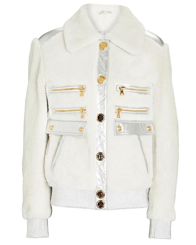 Women’s White Shearling Jacket 3 Women’s White Shearling Jacket
