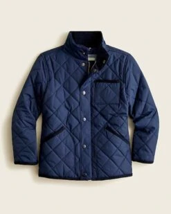 Boys Quilted Blue Field Jacket