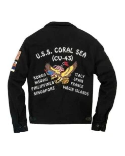 USS Coral Sea Tribute Deck Jacket -Us Military Jacket cockpit usa uss coral sea tribute deck jacket 1