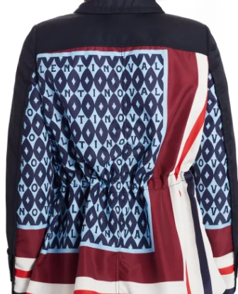 Archive Print Double Breasted Navy Peacoat 4 Archive Print Double Breasted Navy Peacoat - Image 2