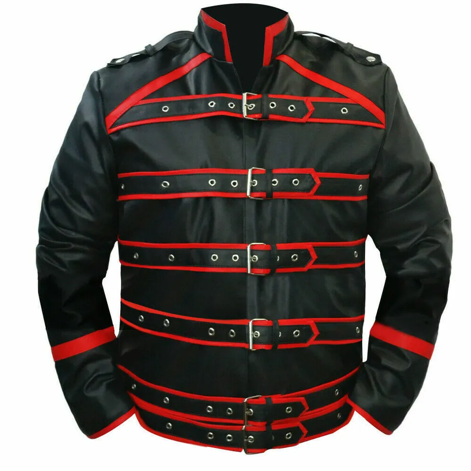 Freddie Mercury Black Leather Military Parade Jacket 3 Freddie Mercury Black Leather Military Parade Jacket
