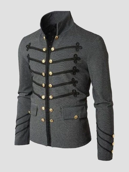 Genuo Retro Military Parade Men Jacket 3 Genuo Retro Military Parade Men Jacket