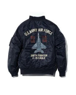 Custom MA-1 F-15 Eagle Embroidery Jacket 5 Custom MA-1 F-15 Eagle Embroidery Jacket -Us Military Jacket houston custom ma 1 f 15 eagle embroidery jacket 5