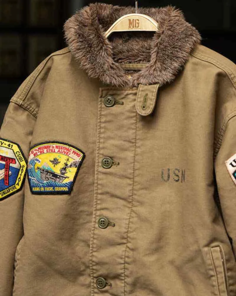 Midway CV-41 N-1 Deck Khaki Jacket 3 Midway CV-41 N-1 Deck Khaki Jacket