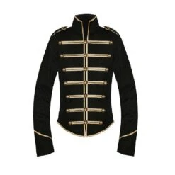 Gold And Black Parade Military Uniform Jacket