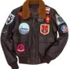 Men’s Top Gun G-1 Leather Jacket -Us Military Jacket s l1600