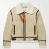 Shearling Lined Leather Aviator Jacket