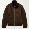 Funnel Neck Shearling Jacket