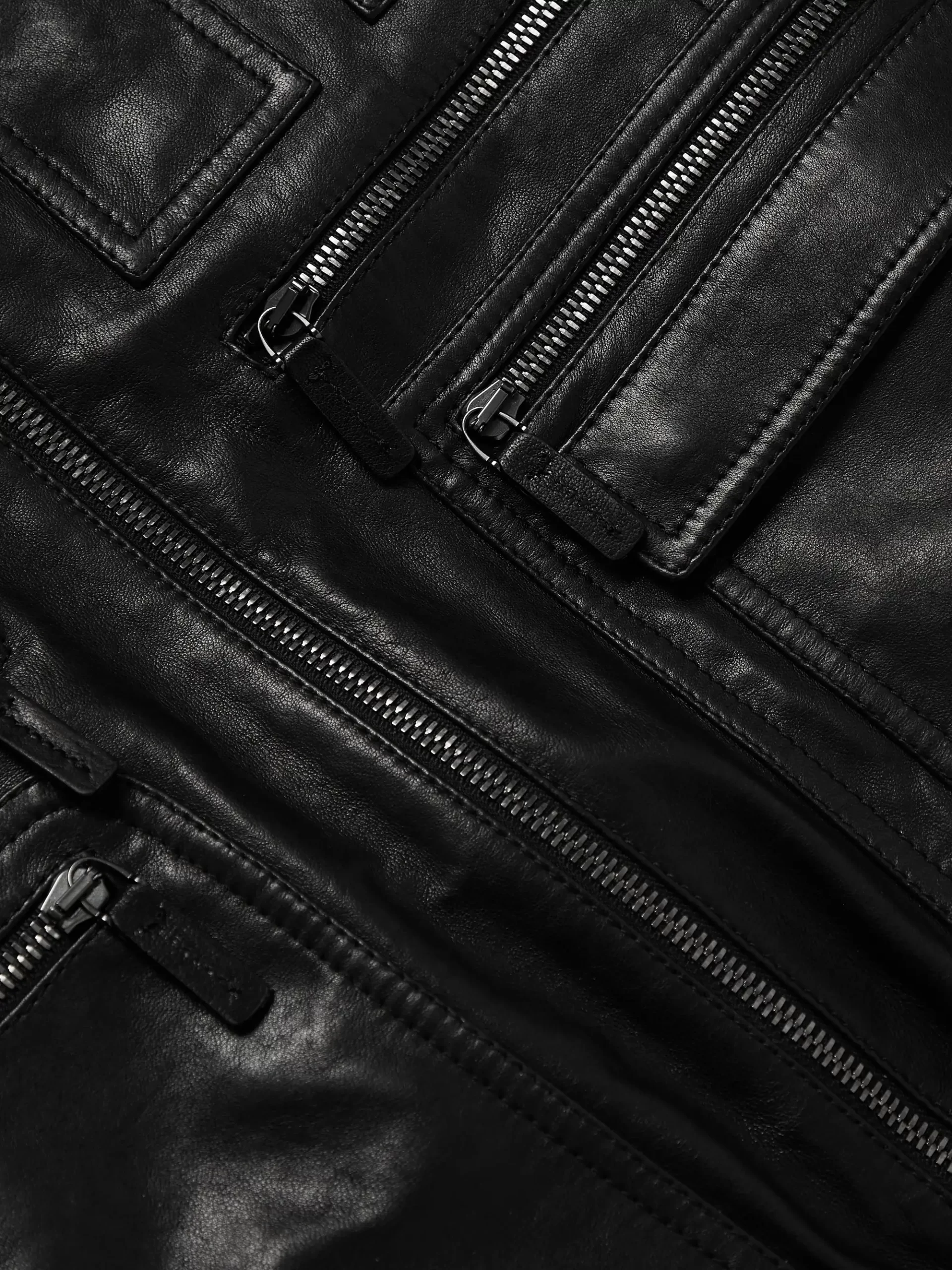 Black Leather Bomber Jacket 5 Black Leather Bomber Jacket - Image 3