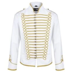White Gold Military Parade Jacket