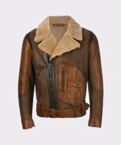 Aviator Raf B3 Men’s Leather Bomber Flying Jacket