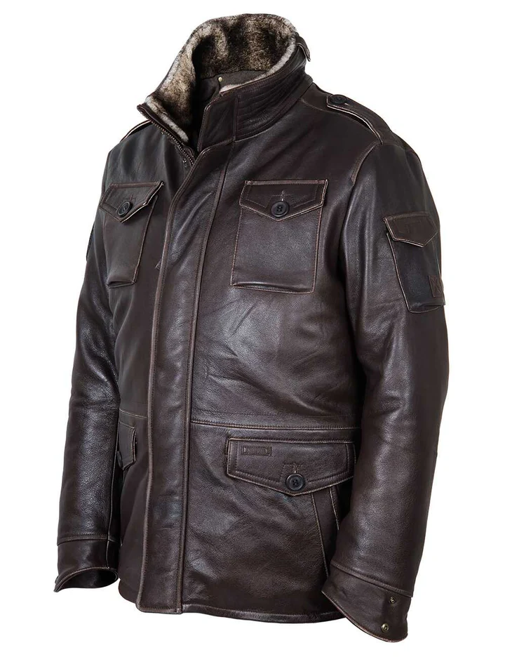 М-65 Sniper Brown Leather Field Jacket 3 М-65 Sniper Brown Leather Field Jacket