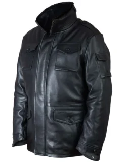М-65 Sniper Men`s Black Leather Field Jacket